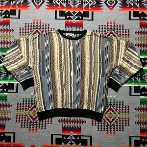 Pronto Uomo Sweater 3D Knit Men’s Size XL Pullover Coogi Style Cosby Grandpa A8 - Picture 1 of 11