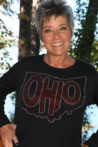 Ohio rhinestone bling shirt XS S M L XL XXL 1X 2X 3X 4X 5X  - Picture 1 of 8