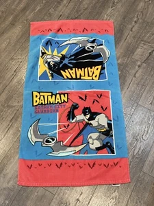 Vintage BATMAN Bath Towel Gotham City Guardian DC Comics Cartoon - Picture 1 of 4