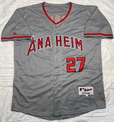 ANGELS JERSEY #27 MIKE TROUT SIZE S-2XL STITCHED 2002 ANAHEIM ALT Cover