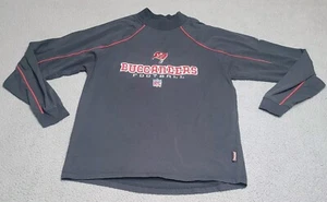 Tampa Bay Buccaneers Sweatshirt Adult Medium Black Lightweight Reebok Mock Neck - Picture 1 of 10