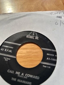 THE MIAMIANS Call Me a Coward/ when My Teenage Days Are Through 45 AMP3 - Picture 1 of 2