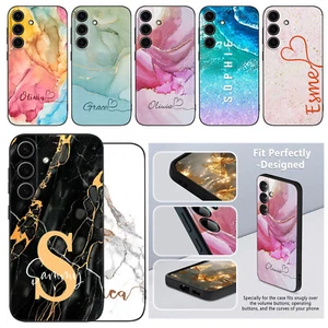 Personalisierte Handyhülle Marmor Design für Samsung S24 S25 A36 A56 A16 Stoßfest - Bild 1 von 45