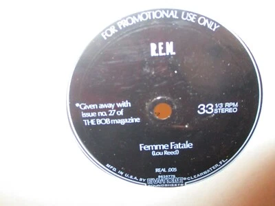 1986 R.E.M. Femme Fatale Black 7" 33 rpm Flexi Record VG - Image 1 of 2