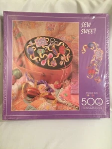 1997 FX Schmid 500 Piece Puzzle 18x24 “Sew Sweet” Needlepoint Factory Sealed - Picture 1 of 1