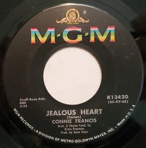 Connie Francis – Jealous Heart (Vinyl Single) - Imagen 1 de 2