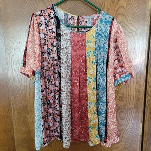 NWT Anthropologie Daniel Rainn Women's Floral Top Size 2X NEW - Picture 1 of 6