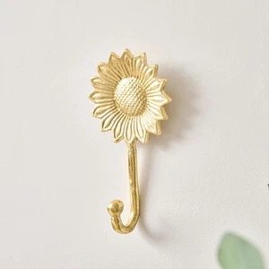 Gold Sunflower Wall Hook - Picture 1 of 4