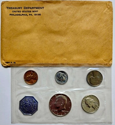1964 Kennedy US Proof Set, 5 Coins with Original Government Envelope - Image 1 of 4
