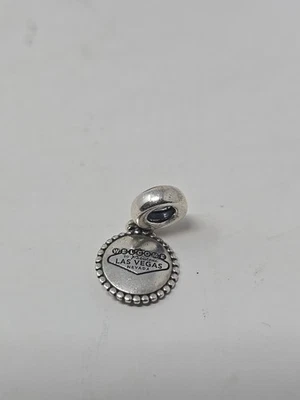 Berloque pendurado exclusivo genuíno Pandora Welcome to Las Vegas 💕 S925 ALE  - Imagem 1 de 4