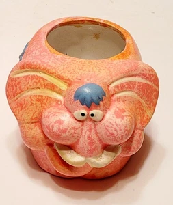 Fioriera elefante mod in ceramica rosa vintage alta 4,25" - Foto 1 di 8