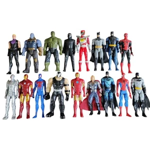 Marvel DC Lot of 17 Figures 12" Spiderman Iron Man Hulk Batman Bane Arrow Thor - Picture 1 of 7
