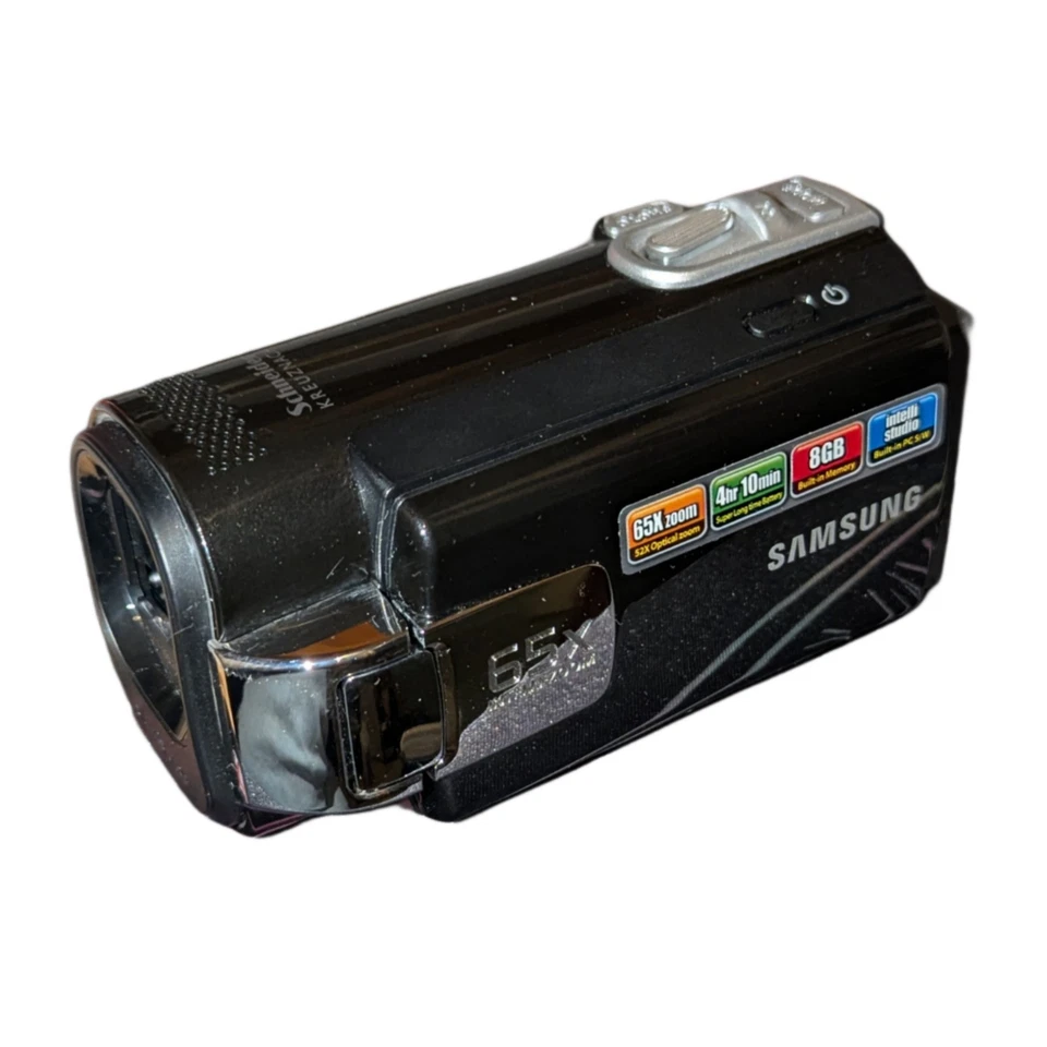 Samsung F40 Camcorder Black Handheld 65x Intelli-zoom Tested Working  - Image 1 of 4