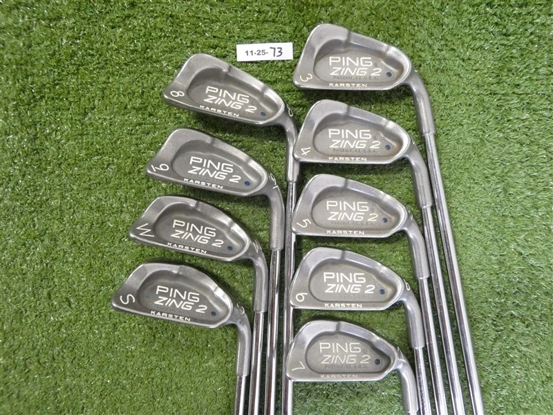 Ping Zing 2 Irons 3-W & S JZ Stiff Steel Blue Dot 1* Upright +.5" - Image 1 of 4