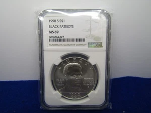 1998-S S$1 Black Patriots MS69 - Picture 1 of 2