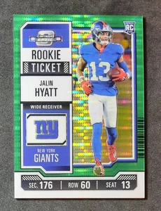 Boleto de novato Jaylin Hyatt '23 Contenders Green Pulsar/35 New York Giants - Imagen 1 de 3