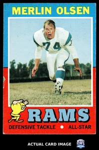 1971 Topps #125 MERLIN OLSEN Los Angeles Rams HOF VG-EX - Picture 1 of 4