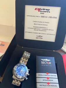 SECTOR Diving Team 1000 azul cronógrafo esfera automática reloj para hombres - Imagen 1 de 12