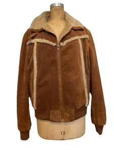 Abrigo Chaqueta Forrada Sherpa De Colección Berman’s Gamuza Cuero Imitación Piel Talla 40 - Imagen 1 de 12