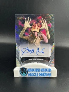 2024 Topps Chrome Star Wars Galaxy Auto Jar Jar Binks Wave Refractor #/99 - Picture 1 of 6