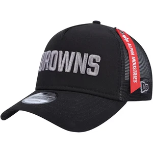 Cleveland Browns New Era x Alpha Industries negro para hombre 9FORTY Trucker Snapback - Imagen 1 de 9
