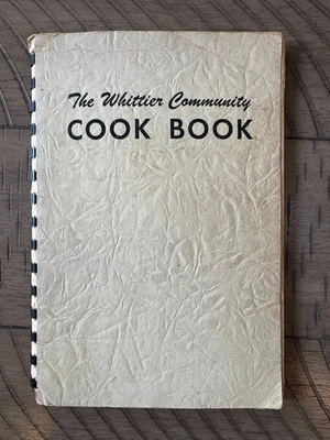 Rare 1951 Whittier Community Cook Book Iowa Central City Springville Cedar Rapid - Image 1 of 4