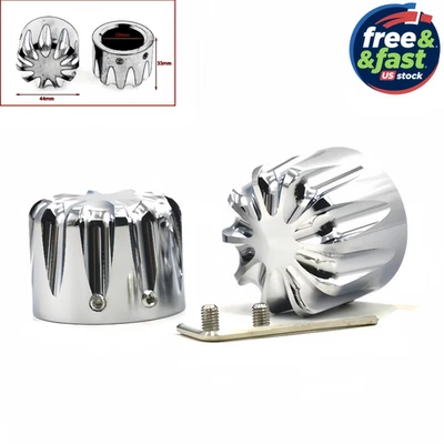 Chrome Front Axle Nut Cover For Harley Touring Road King Street Glide 2008-2017 - Imagem 1 de 4