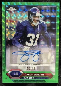 2024 Topps Cromo Compuesto Jason Sehorn Verde Geométrico Autógrafo Automático #d/99 - Imagen 1 de 2