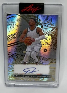 2024 Leaf Electrum Multi-Sport Giannis Antetokounmpo Silver-White Etch Auto 1/1! - Picture 1 of 3