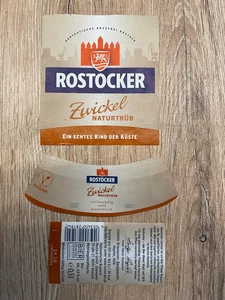Bieretiketten, Rostocker, Zwickel, Naturtrüb #1 - Bild 1 von 2