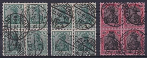 76177) 3x VIERERBLOCK Germania Mi.-Nr. 85 (2x) und 93 - Bild 1 von 1