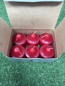 PartyLite Strawberry Votive Candles, Box Of 6 V0627 - Picture 1 of 5