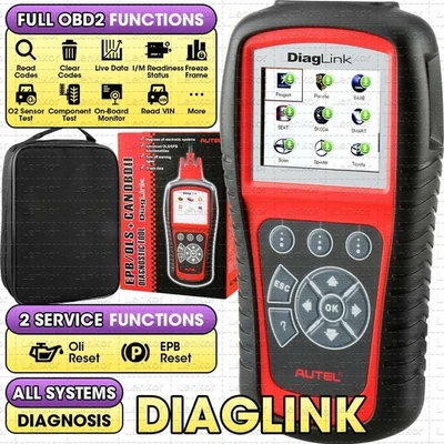 2025 Car All System Scanner Autel MaxiDiag Elite DiagLink OBD2 Diagnostic Reader - Image 1 of 4