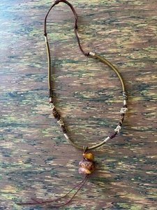 IMPRESIONANTE COLLAR SERPIENTE TALLADA LONGITUD AJUSTABLE HECHO A MANO - Imagen 1 de 6