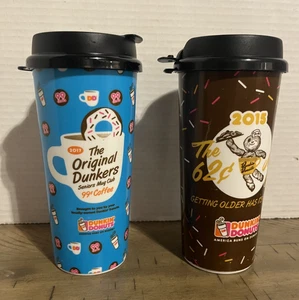 Dunkin Donuts Cups "The Original Dunkers .99 Coffee" Whirley USA RARE 2017 &2015 - Picture 1 of 8