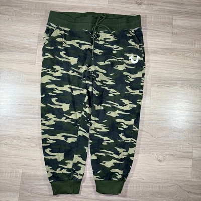 Pantalones deportivos True Religion camuflados verde oliva con cordones para hombre talla 2XL Foto 1 de 4
