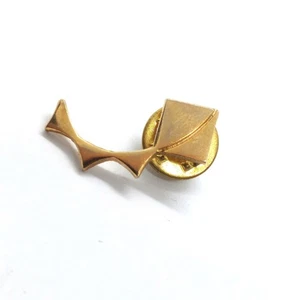 Vintage Abstract Modernist Geometric Lapel Pin Sculptural Company Logo Jewelry - Picture 1 of 3