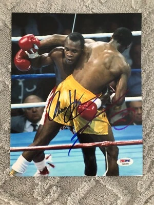 Sugar Ray Leonard & Thomas Hearns Signed 8x10 Photo PSA DNA In the Presence - Image 1 of 4
