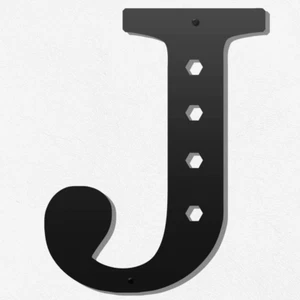Metal Letters Wall Decor 12 Inch, Hanging Letter Sign Black, Visual 3D Large Alp - Picture 1 of 7