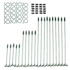 60Pcs Plant Supports Set   20 Pack Flower Plant Stakes Sticks 3 Sizes 207421