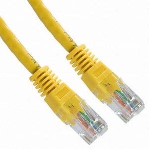 5ft CAT5e Ethernet Network LAN Router Patch Cable Cord Wire 350 MHz RJ45 Yellow - Picture 1 of 1
