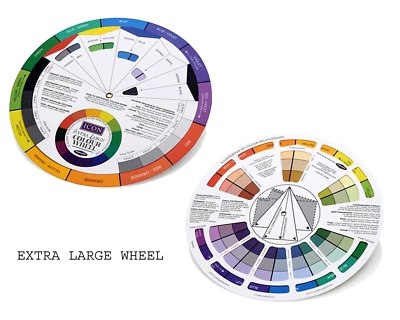 LARGE COLOUR WHEEL TOOL MIXING PAINT ARTIST KIDS GUIDE CREATE SHADES 17cm, 20cm - Image 1 of 4