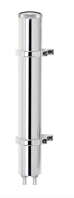 Billet Spec Overflow Tank 10 oz. Round Smooth Alum 1/4" Hose Barb Inlet/Outlet - Imagem 1 de 2