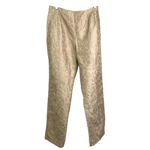 Talbots Damenhose 10 Gold reine Seide Shantung bestickt Seitenreißverschluss neu mit Etikett $ 118 - Bild 1 von 12