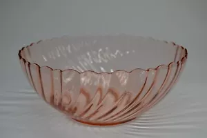 Ciotola da portata vetro Arcoroc France rosa rosa rosa rosalino 9" ~ - Foto 1 di 12