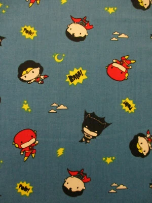 Animie Comic Book Characters Super Heroes In the Making Cotton Fabric FQ  - Image 1 of 4
