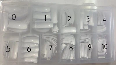 Professional French White Nails Tips Size 0-10. 550tips. Not Included Box - Image 1 of 4