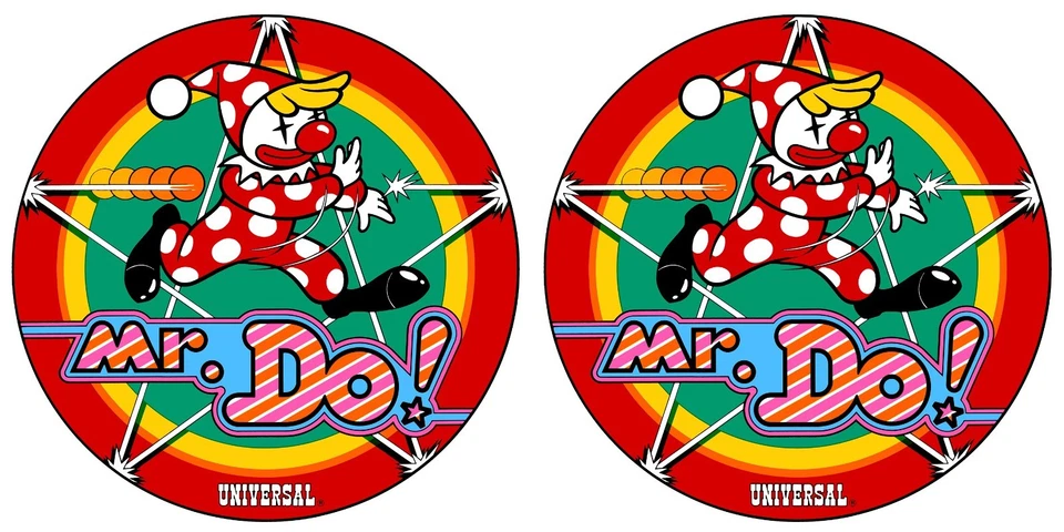 Mr Do's Side Art Panels Arcade Cabinet Graphics Stickers Reproduction - Image 1 of 1