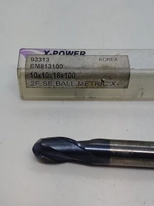 YG X-Power 93313 10.0 x 10 x 18 x 100 2 FLUTE REGULAR LENGTH BALL NOSE X-POWER - Picture 1 of 1