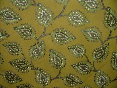 Shiraz Citrin Bestickt Jacquard Vorhang Polster Kissen Designer Stoff - Bild 1 von 4